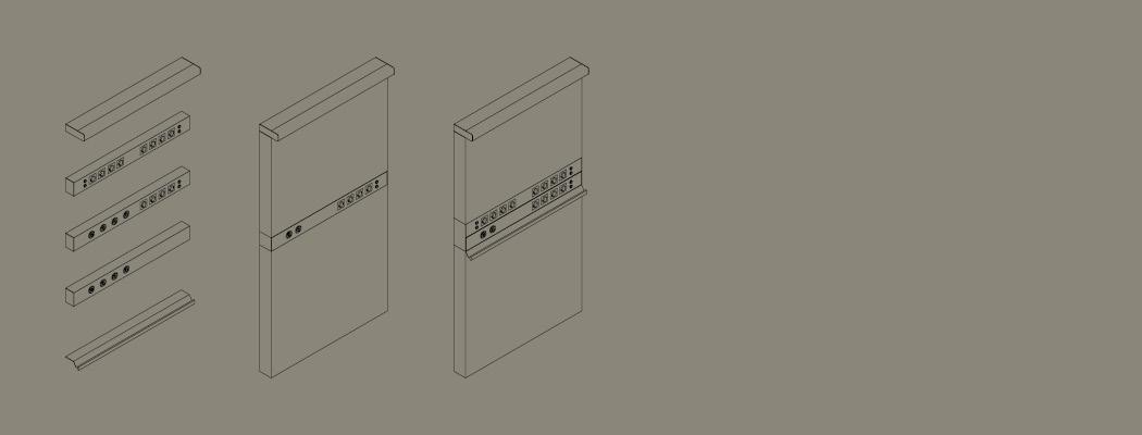 Extra foto van het bedhoofdarmatuur, Q 100 integrative horizontal