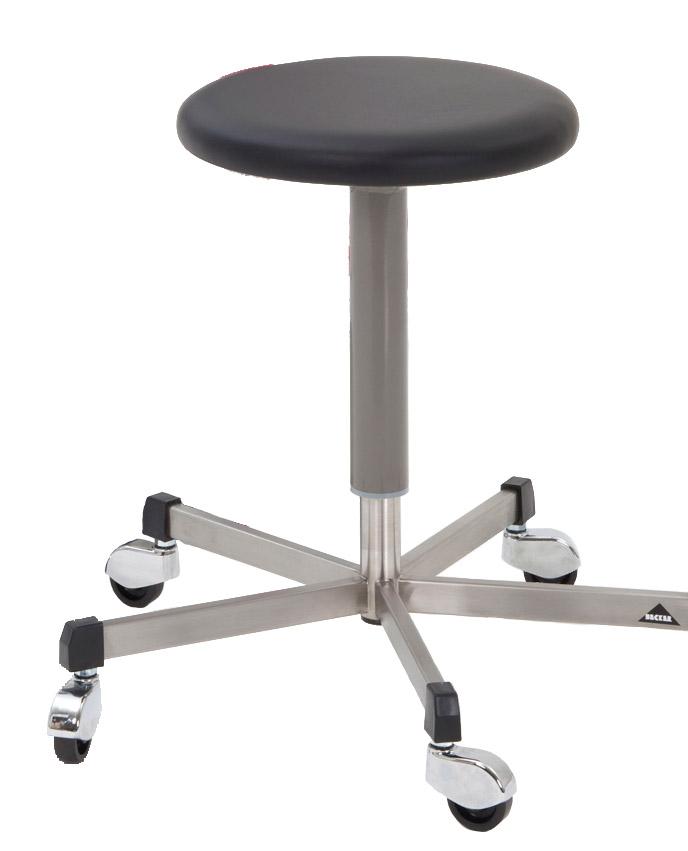 Main photo of the product with name, Mobile swivel stool flat cushion seat